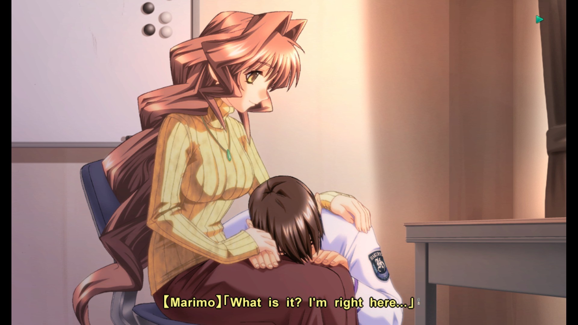 Marimo: What is it? I'm right here...