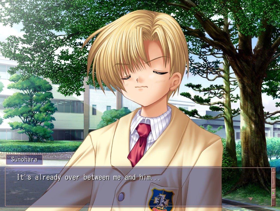 Sunohara: It's already over between me and him...