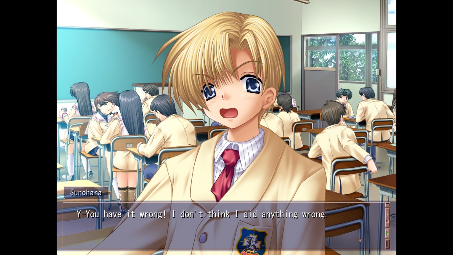 Sunohara: Y-you have it wrong! I don't think I did anything wrong