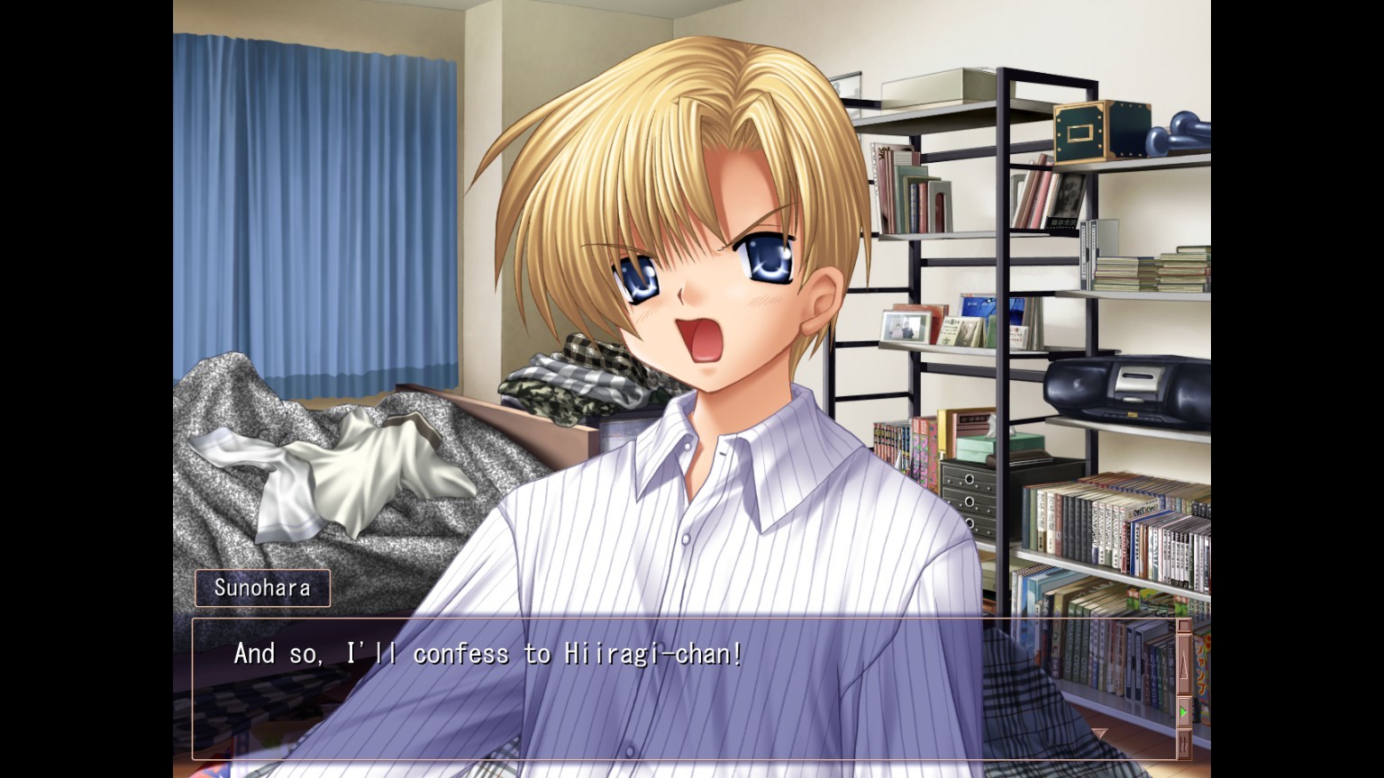 Sunohara: And so, I'll confess to Hiiragi-chan!